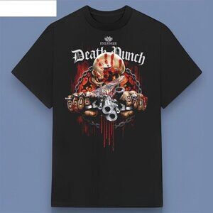 Skull Gun Five Finger Death Punch Band Graphic Parent Fan Outfit T-Shirt 170